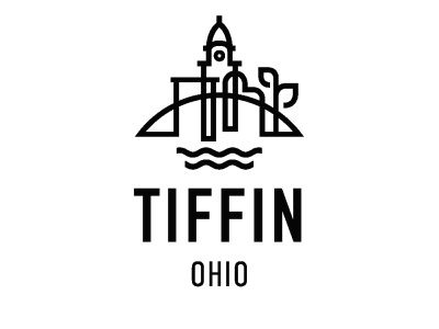 Black and white logo for the city of Tiffin