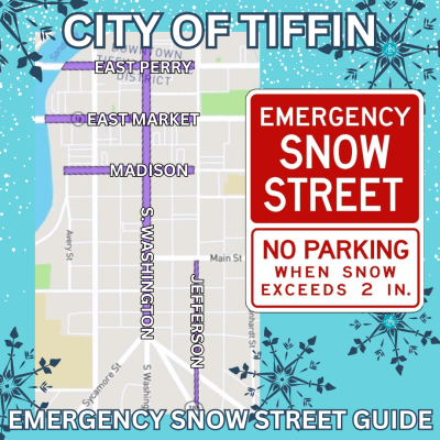 Images showing Emergency Snow Streets in Downtown Tiffin