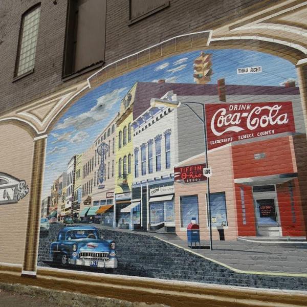 Downtown mural located at 84 S. Washington Street