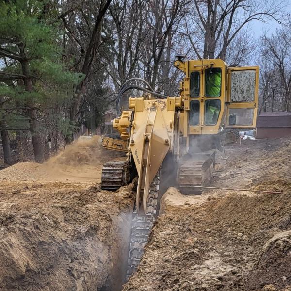 Sewer construction being completed on Marlyn Street in Tiffin