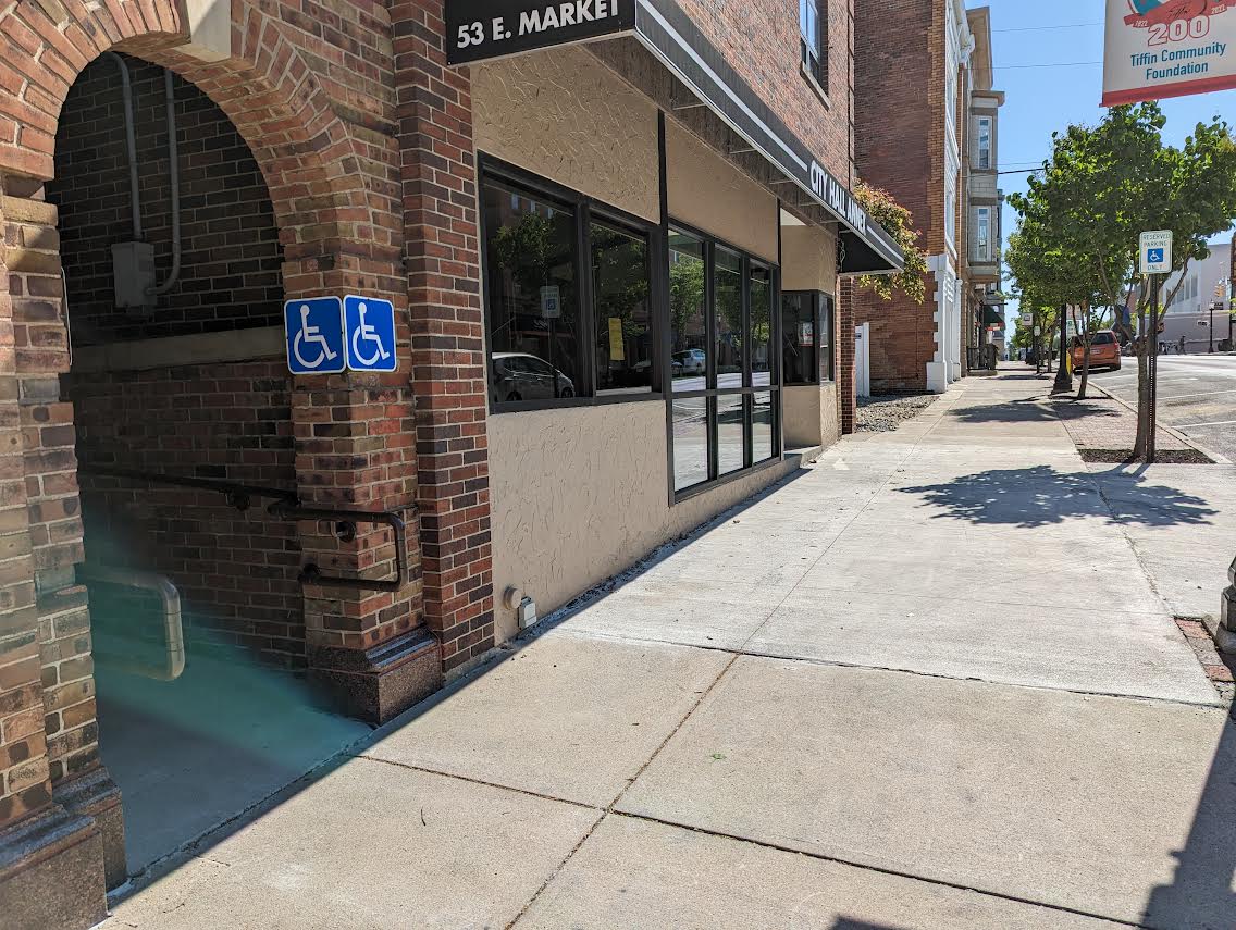 New ADA accessible ramp outside City Hall