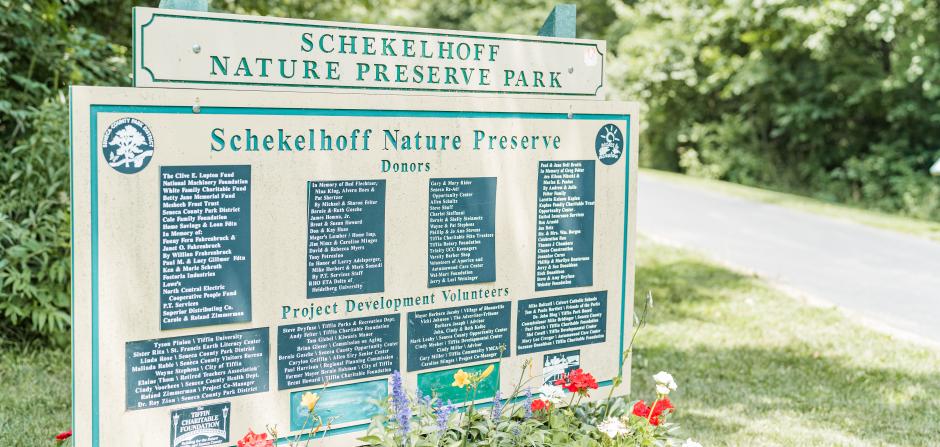 Schekelhoff Park sign