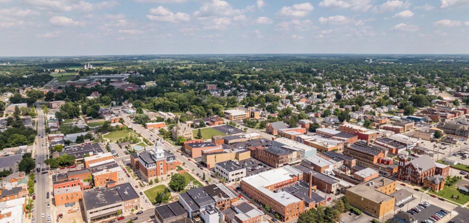 Aerial view of the City of Tiffin