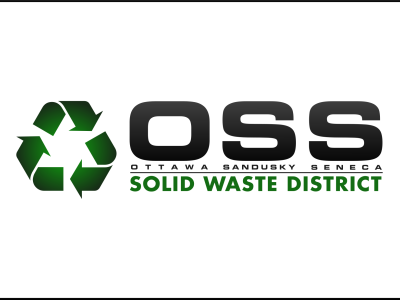 Ottawa, Sandusky, Seneca solid waste district logo with green arrow recycling symbol