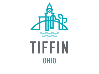 Teal and while Tiffin Ohio Logo