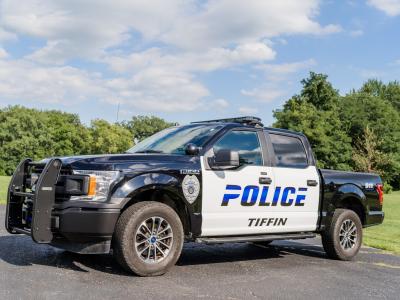 Tiffin Police Department F-150 cruiser in parking lot