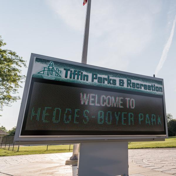 Image of the Hedges-Boyer Park Sign