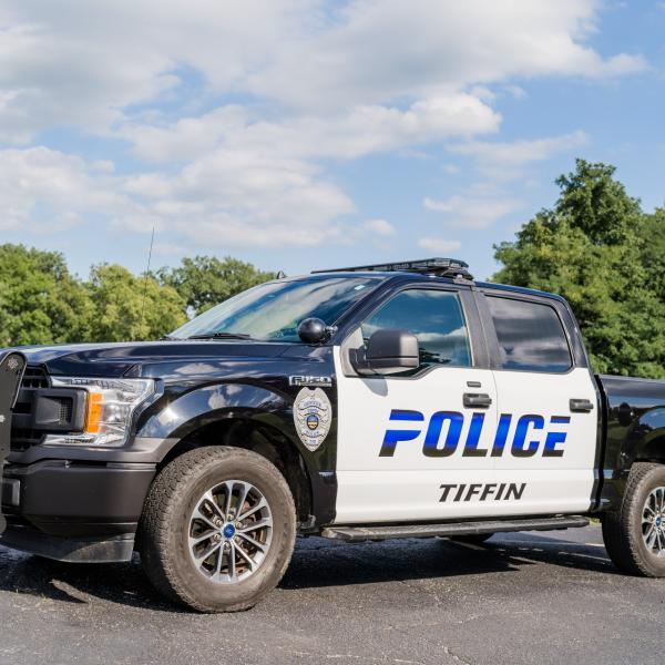 Tiffin Police Department F-150 cruiser in parking lot