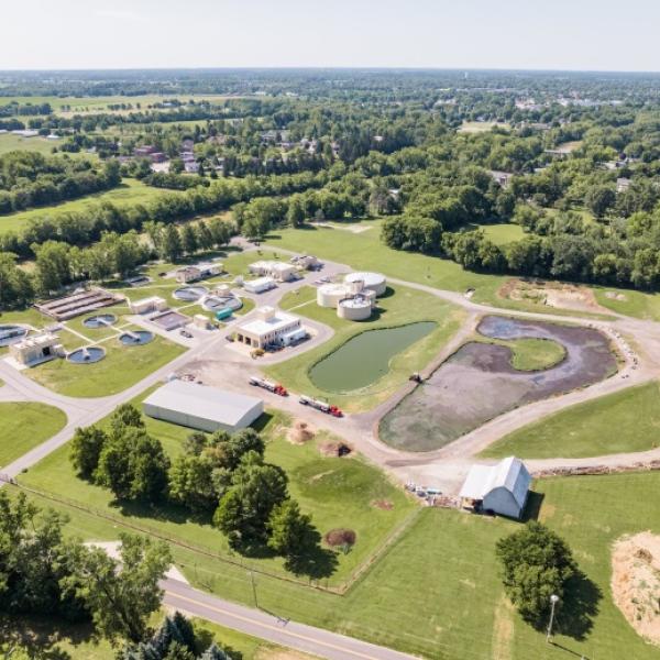 Aerial image of the WPCC in Tiffin, OH